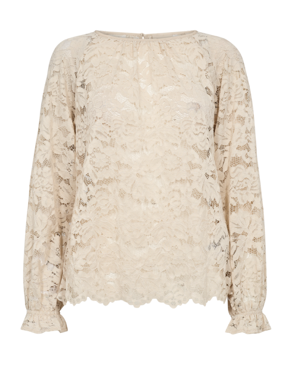 FQCARLA - BLOUSE WITH LACES - BEIGE Im Angebot