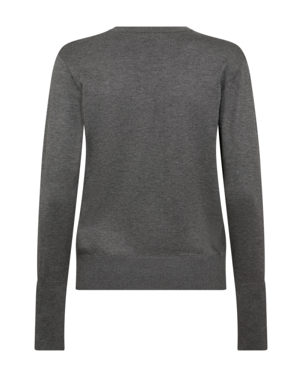 FQKATIE - FINE-KNIT PULLOVER - GREY Im Angebot – Bild 2