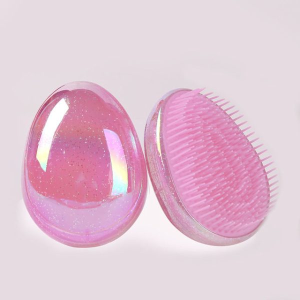 1PC Egg Shape Glitter BlingBling Tangle Hairbrush Anti Static Styling Tools Hair Brushes Detangling Comb Salon Hair Care Online-Schn?ppchen – Bild 2
