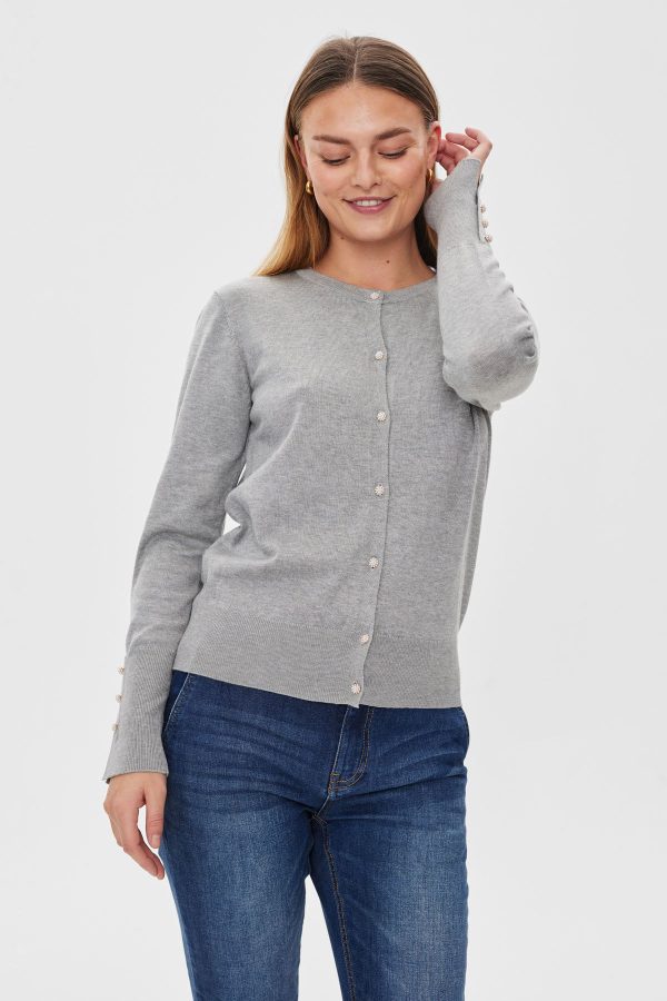 FQKATIE - CARDIGAN - GREY Online-Schn?ppchen – Bild 5
