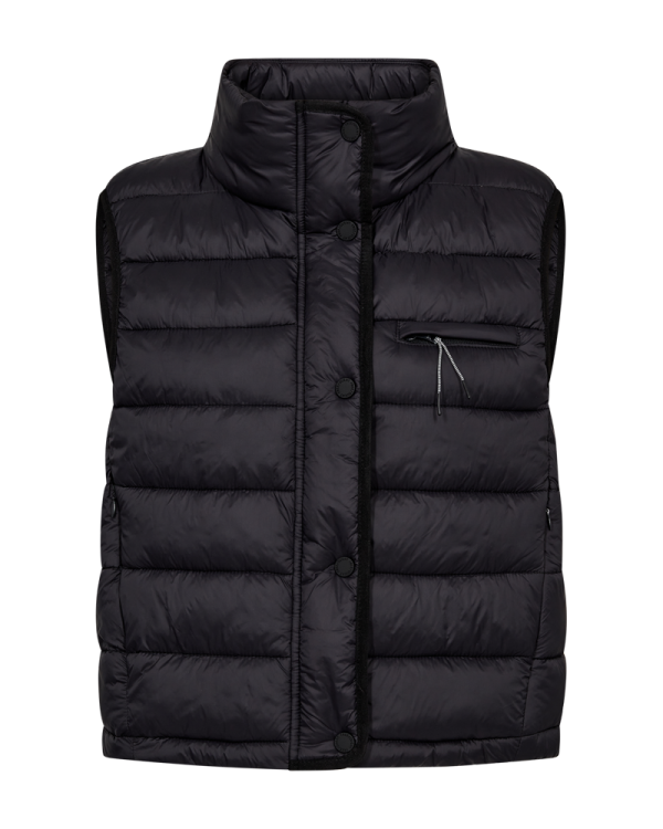 FQTOPPER - WADDED WAISTCOAT - BLACK Angebot