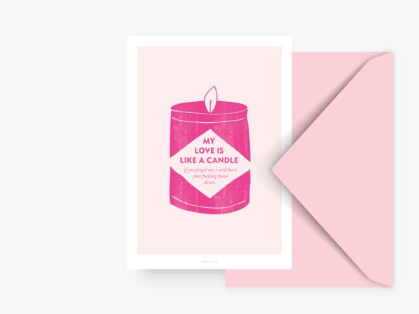 Postkarte   Candle Verkauf