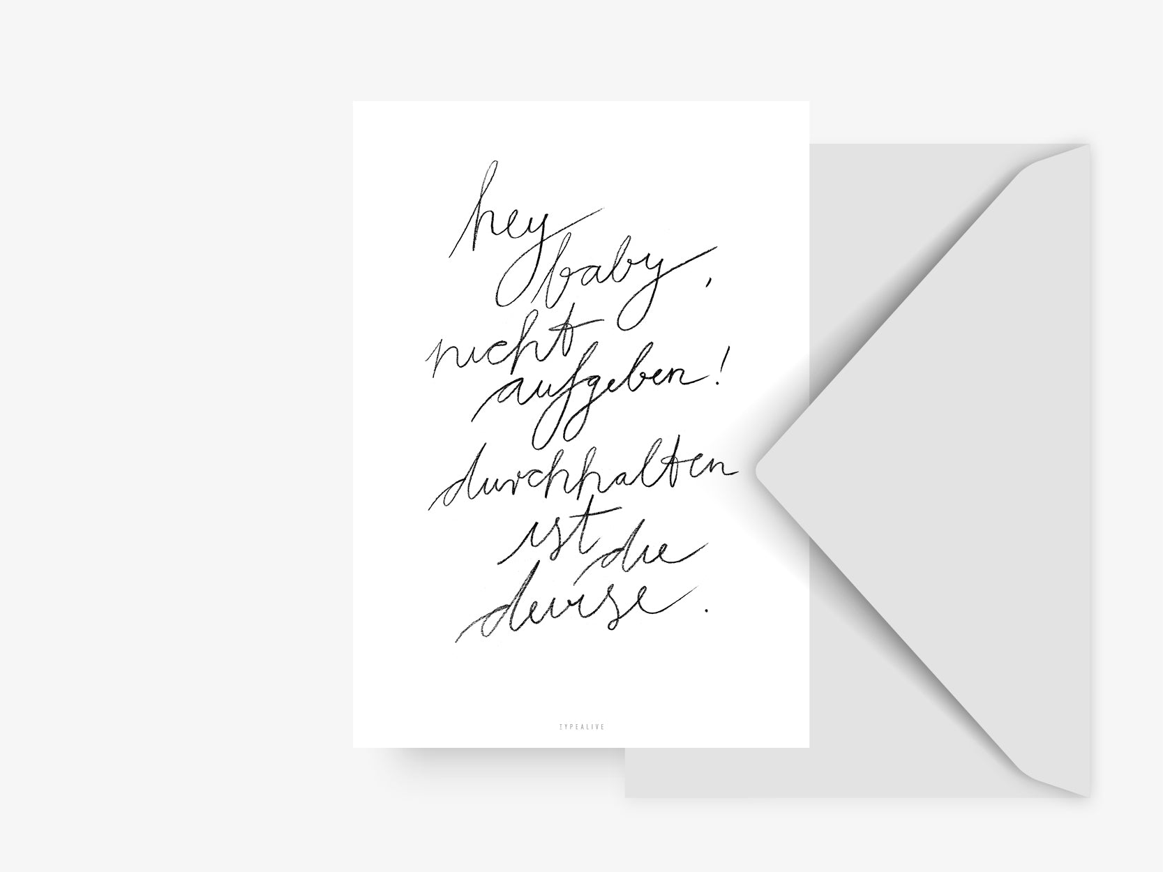Postkarte   Durchhalten Mode